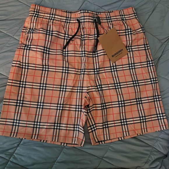 Burberry Check Drawcord Swim Shorts